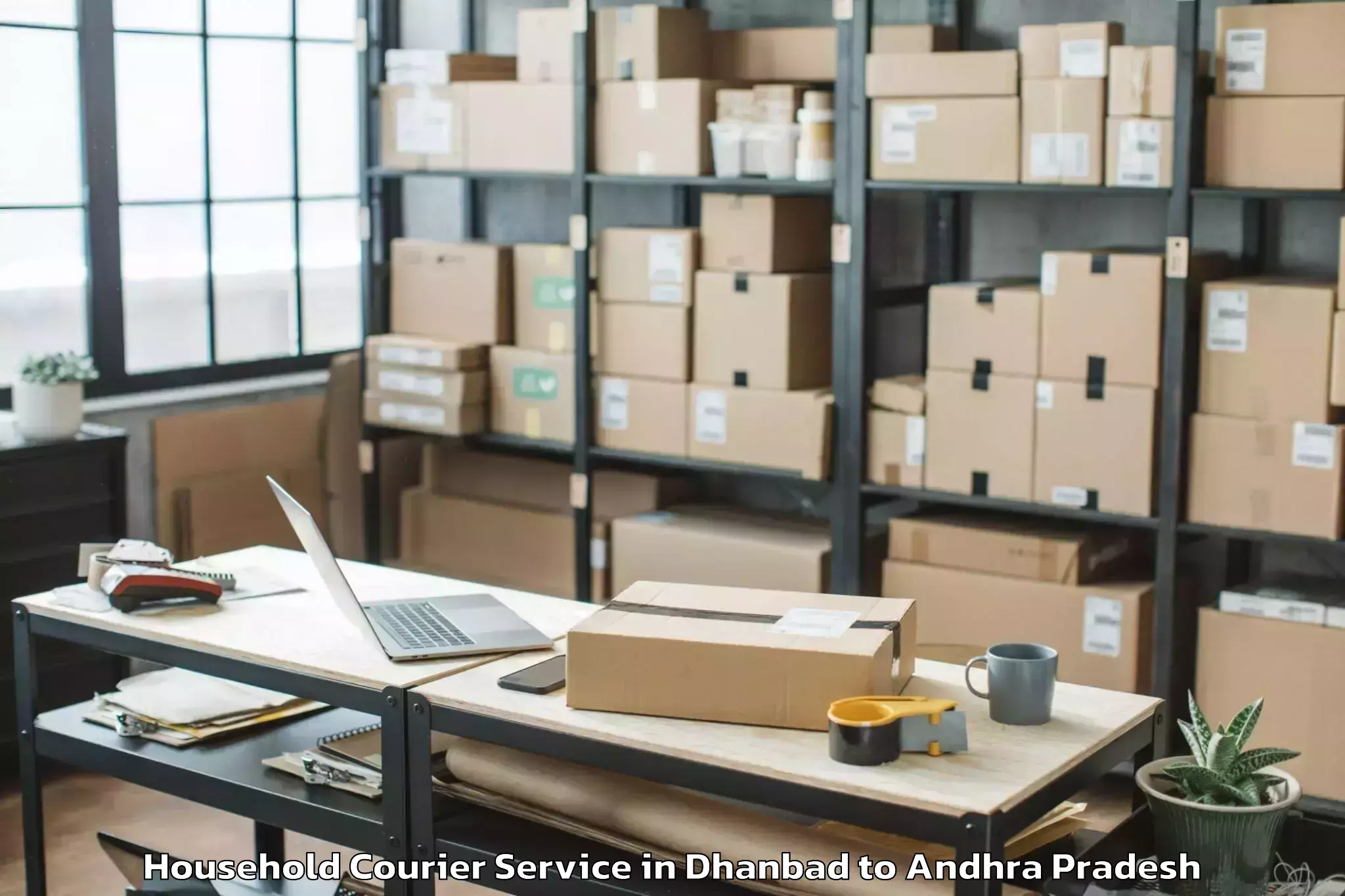 Easy Dhanbad to Tadimarri Household Courier Booking